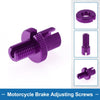 Motorcycle Brake Lever Barrel Adjusters Screws M10 Purple 2 Pcs