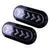 Car Truck Trailer Red LED Oval Side Marker Turn Signal Lights