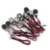 Motorcycle Bike - Amber Chrome LED Mini Turn Signal Lights (Fits Most Models)