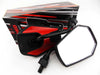 Honda CL350 Black Red Hex Soko Mirrors (1968-1973)