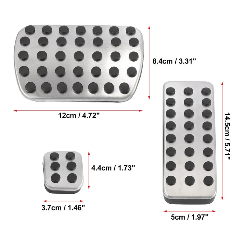Mercedes-Benz 3 x Manual Transmission Brake Gas Pedal Pad Covers