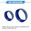 Ford F150 (2021-2023) Blue 4 x AC Audio Volume Tune Switch Knob Rings