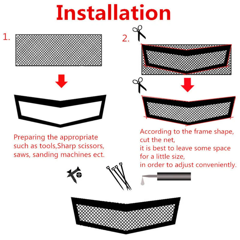 Car 40x13" Aluminium Silver Rhombus Grille Mesh Cover