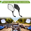 M8 Motorcycle Carbon Fiber Pattern Black Aluminum Plastic Rear View Mirror