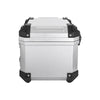 45L Waterproof Motorcycle Tail Box Scooter Trunk Silver Luggage Storage