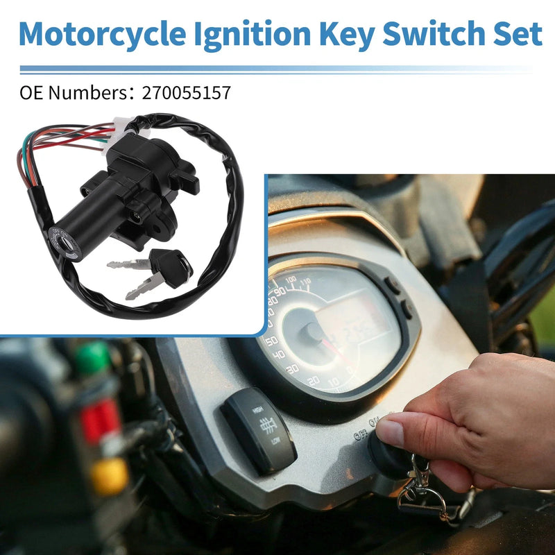 Kawasaki EX250 Ninja 250 Ignition Key Switch 1 Set (2008–2014)
