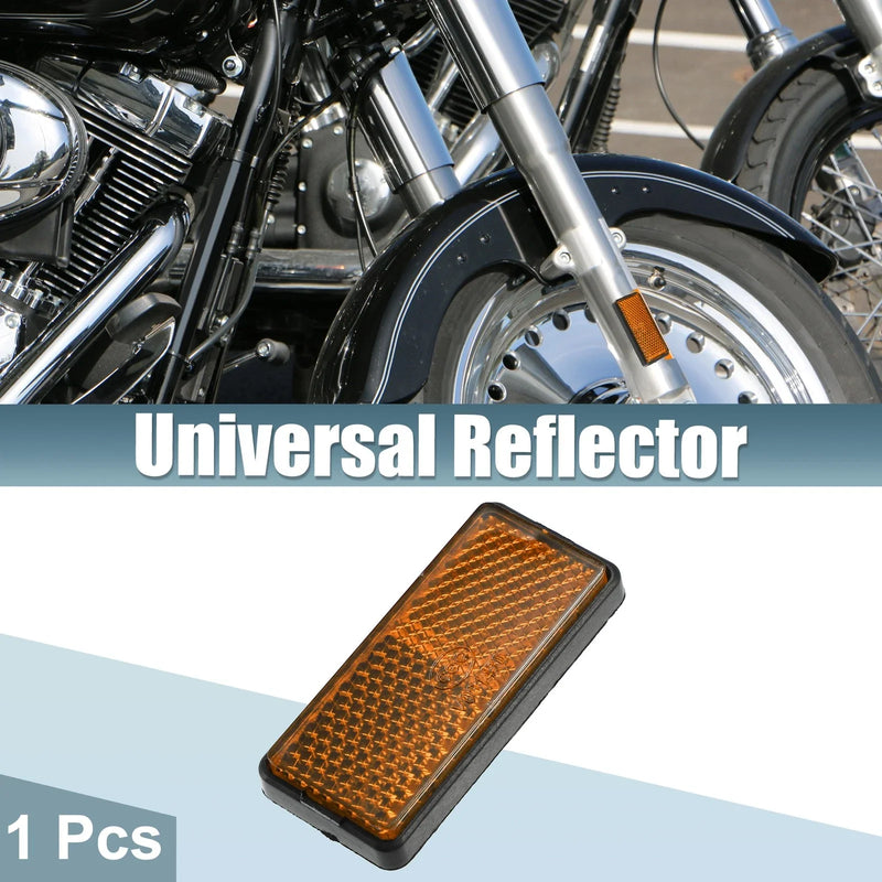 Motorcycle Orange Universal Safety Spoke Reflective with Screw / 56x26mm