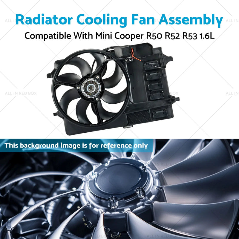 Mini Cooper R50 R52 R53 1.6L Radiator Cooling Fan Assembly (2003-2008)