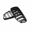 BMW 3 Series E90 E91 Gloss Black Front Kidney Grills (2008-2012)