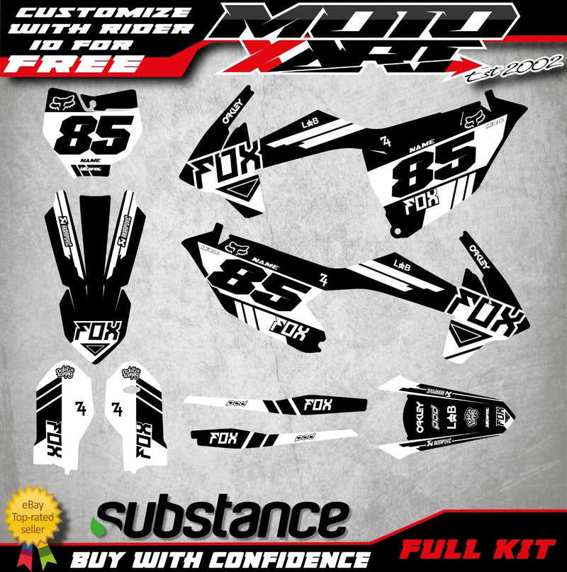 KTM SX 85 GLOW BLACK STYLE Full Sticker Kit Custom Decals (2018-2022)