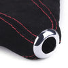 Car Universal Black & Red Gear Shift Knob Boot Gaiter Cover