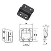 Constant Torque Hinge 1.57 x 1.50 in, 4 Holes Black Model