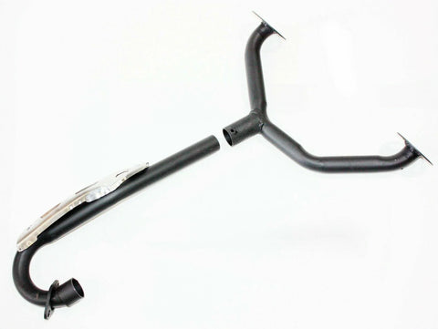250cc Dinosaur Style Quad ATV Blue Alloy Twin Exhaust Pipe Mufflers