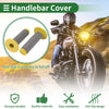 Motorcycle 7/8" 22mm Hand Grips Cover Rubber Yellow