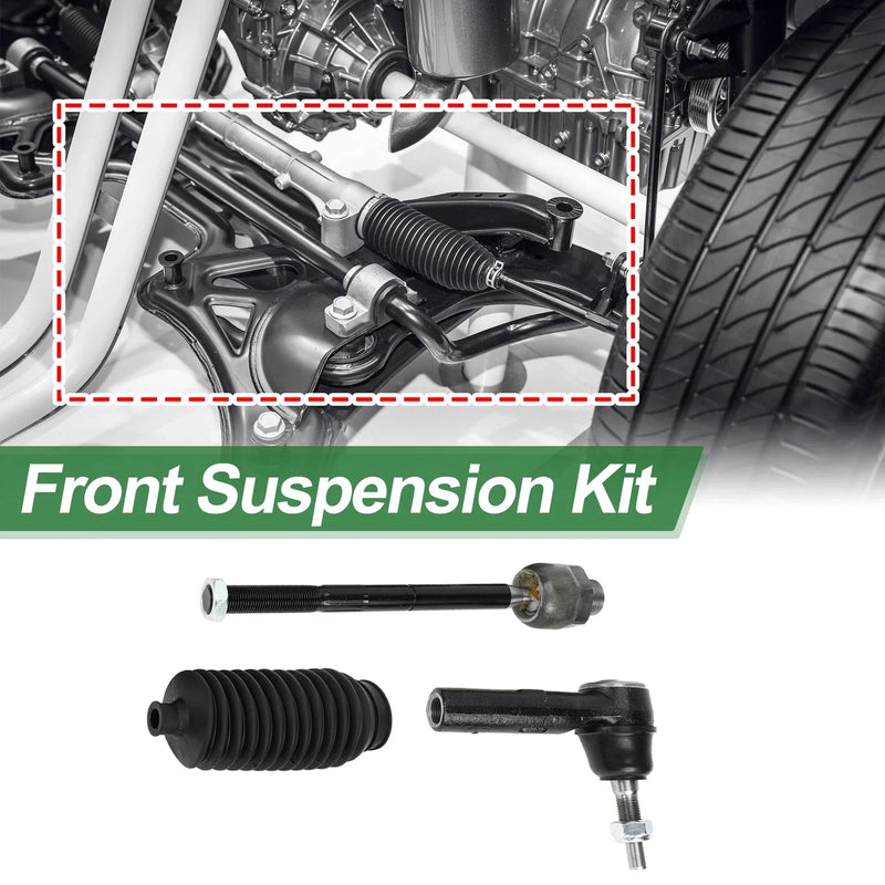 Dodge Dakota 6 x Front Suspension Kit Inner Outer Tie Rod End with Boot
