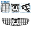 Mercedes-Benz C200 (2015-2020) Black Chrome Front Upper Bumper Grille
