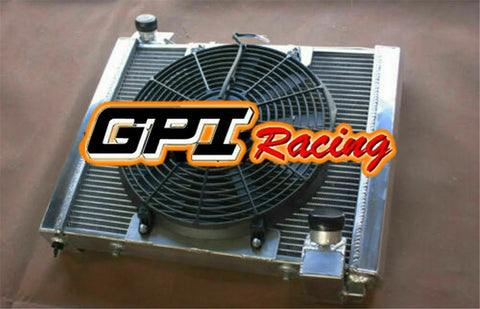 1961-1962 Chevrolet Corvette 62MM Aluminum Radiator + Fan (1961-1962)