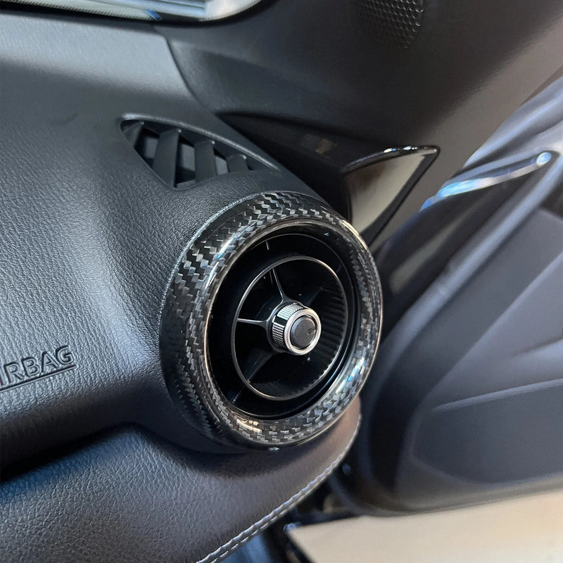 Mazda MX-5 (2016-2023) Carbon Fiber 3 x Interior Dash Air Vent Frame Trim