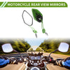 M8/M10 Motorcycle Rear View Mirrors Polygonal Shape Black Green Aluminum Alloy