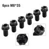 Motorcycle Bike 6pcs M8x35mm Titanium Torx Head Flange Bolts