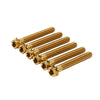 Motorcycle Bike 6pcs M6x45mm Titanium Torx Head Flange Screws