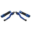 BMW S1000XR Blue Extendable Brake Clutch Lever Grip Set (2015-2021)
