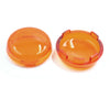 Harley XL883 48 Dyna Softail 4 x 60mm Dia Orange Plastic Turn Light Cover