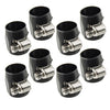 Universal Fitting Connection 8 x Black Aluminum AN6 Hex Hose Clamps