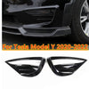 Tesla Model Y 2 x Black Front Fog Light Cover Air Vent Trim (2020–2023)