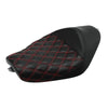 Harley Sportster Iron XL883 XL1200 Black Red Driver Rider Seat (2010-2022)