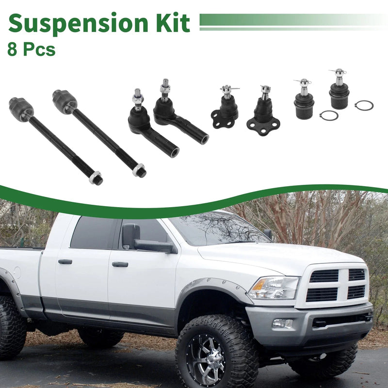 Dodge Dakota 8 x Front Inner Tie Rod Ends & Ball Joint (1987 - 2005)
