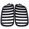 BMW X5 X6 E70 E71 2 x Front Hood Kidney Grills Glossy Black (2007-2013)