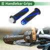 Make Model 7/8" 22mm Motorcycle Hand Grips Cover Aluminum Alloy Rubber Blue