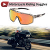 Motorcycle Motorcycle Riding Goggles Red Lens Clear Gray Frame UV400