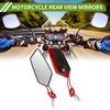 Motorcycle Rear View Mirror Polygonal Shape Black Red Aluminum Alloy