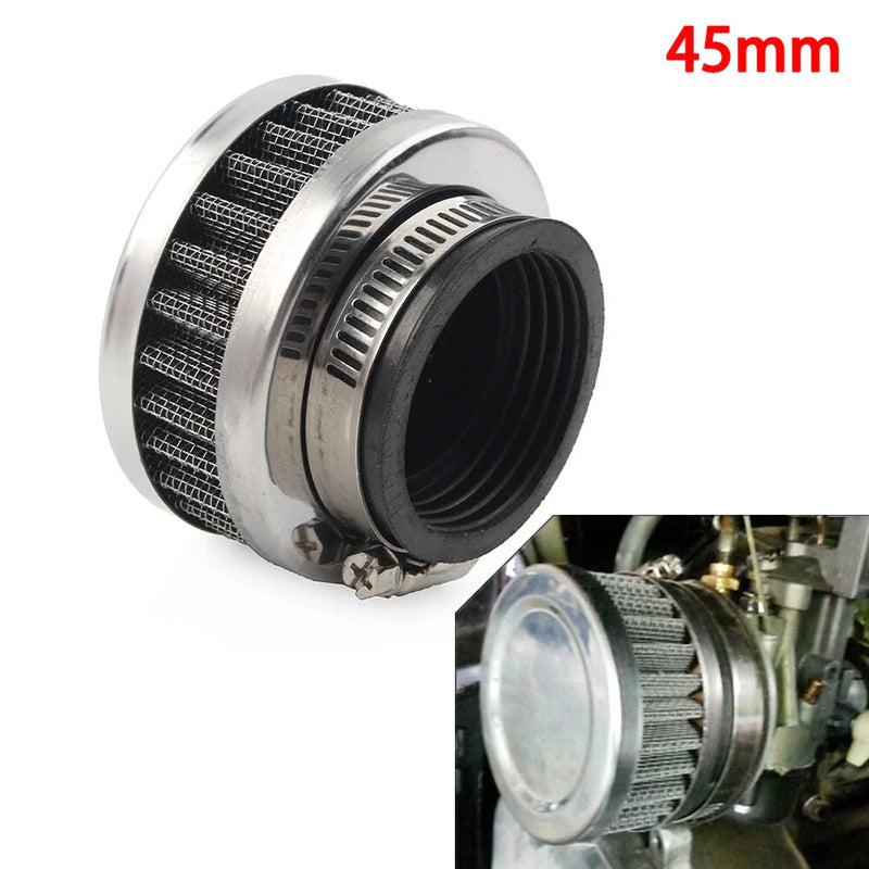Motorcycle Scooter 45mm Stainless Steel Air Intake Filter Cleaner