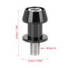 M10x1.5 Motorcycle CNC Swingarm Slider Spools Bobbins Starting Frame Screw Black