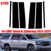 GMC Yukon XL Suburban 6X Door Window Trim Cover Pillar Post Black (2015–2020)