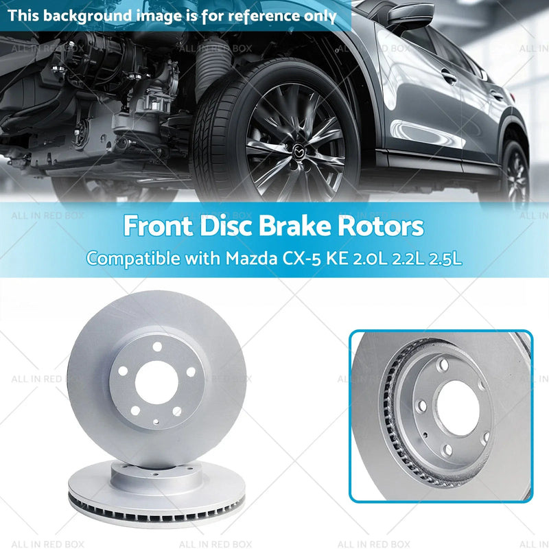 Mazda CX-5 KE 2.0L 2.2L 2.5L Vented Front Brake Rotors (2012-2017)