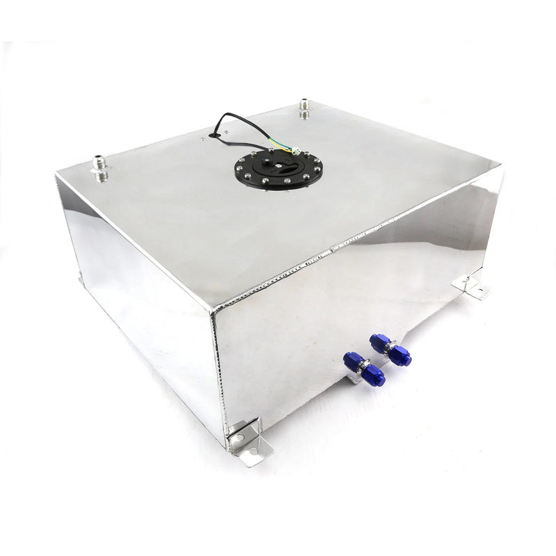 20 Gallon Lightweight Polished Aluminum Fuel Cell w/ Sender
