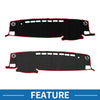 Toyota Highlander 2021-2024 Black Red Dashboard Cover Mat