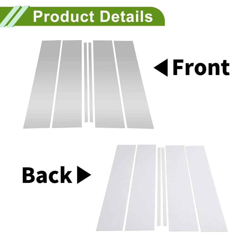 Chevy Suburban Silver Tone 6x Pillar Window Trim (2021-2023)
