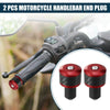 Motorcycle Handlebar End Plug 18-20mm Aluminum Alloy Universal Red 2 x