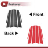Honda Civic (2006-2011) Black Carbon Fiber 6 Pcs Car Door Pillar Window Trim
