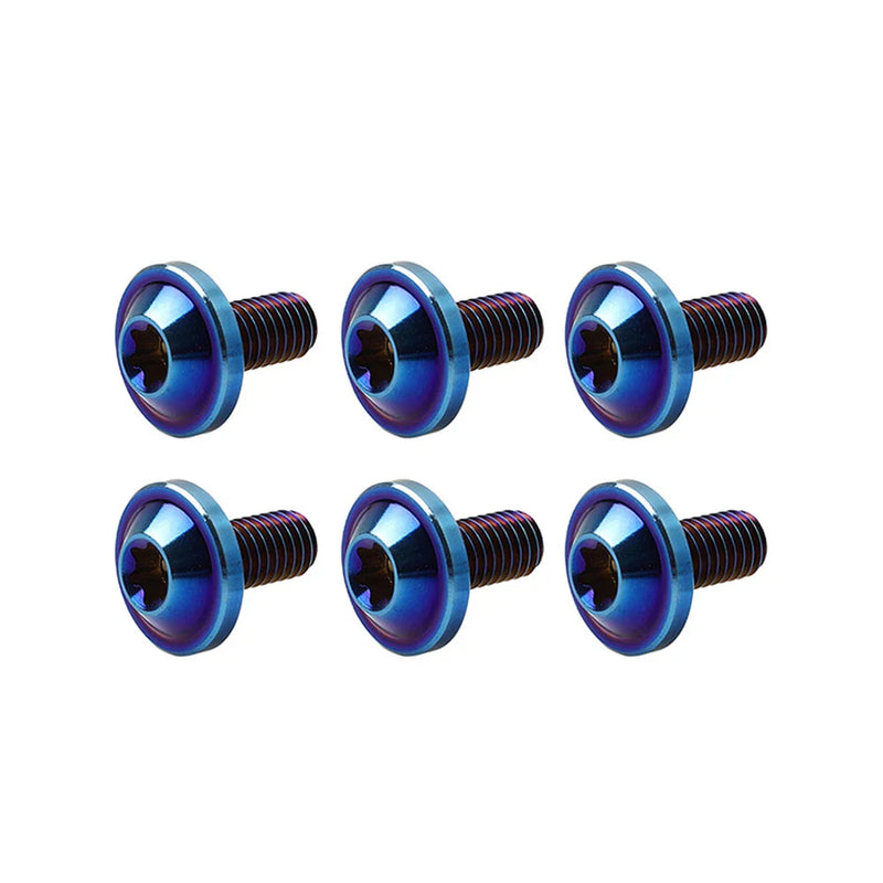Bike Motorcycle 6pcs M6x20mm Titanium Torx Head Bolts