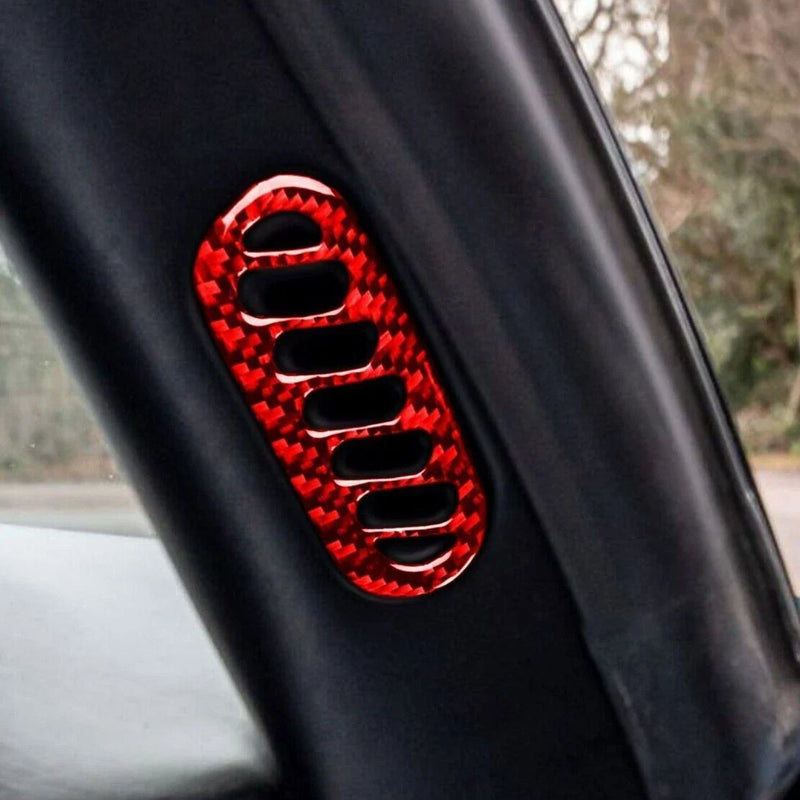 Corvette C5 Carbon Fiber Door Pillar Air Vent Cover Trim (1998-2004)