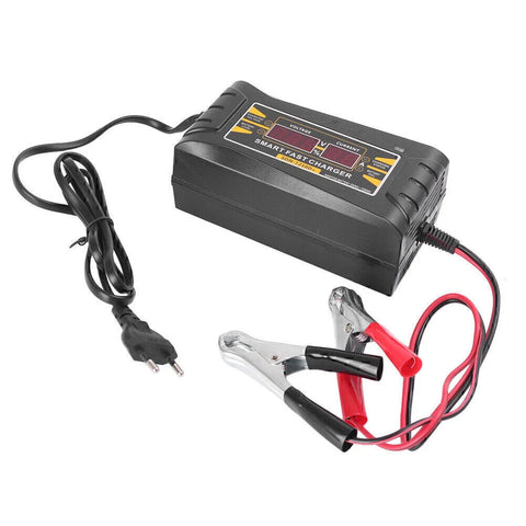 Car & Motorcycle 12V 10A Smart Fast Lead-acid Battery Charger with LCD