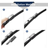 Toyota RAV4 3 x 24'' 17'' 12'' Front Windshield Wiper Blades (2006–2015)