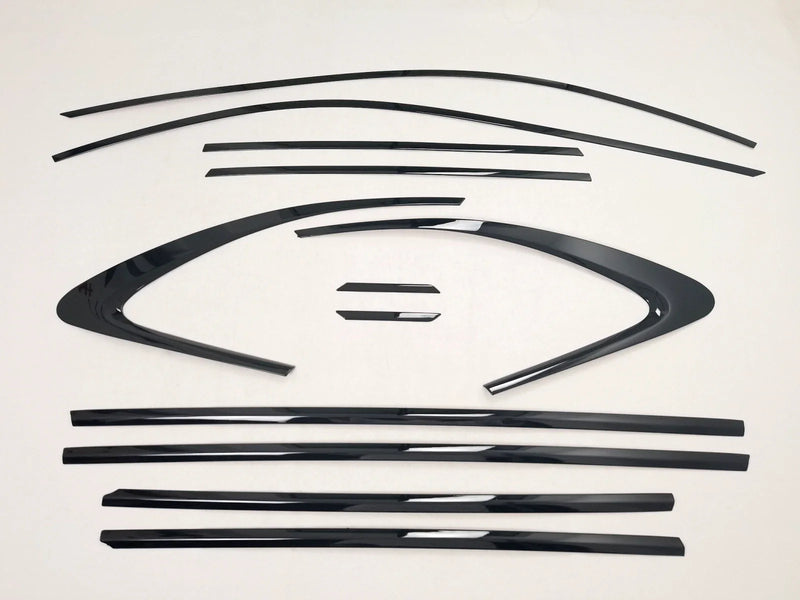 Jaguar F-PACE Glossy Black Window Side Stripe Molding Cover Trim (2016-2020)