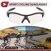 Motorcycle Riding Goggles Clear Lens Black Frame TPU Cycling Sunglasses